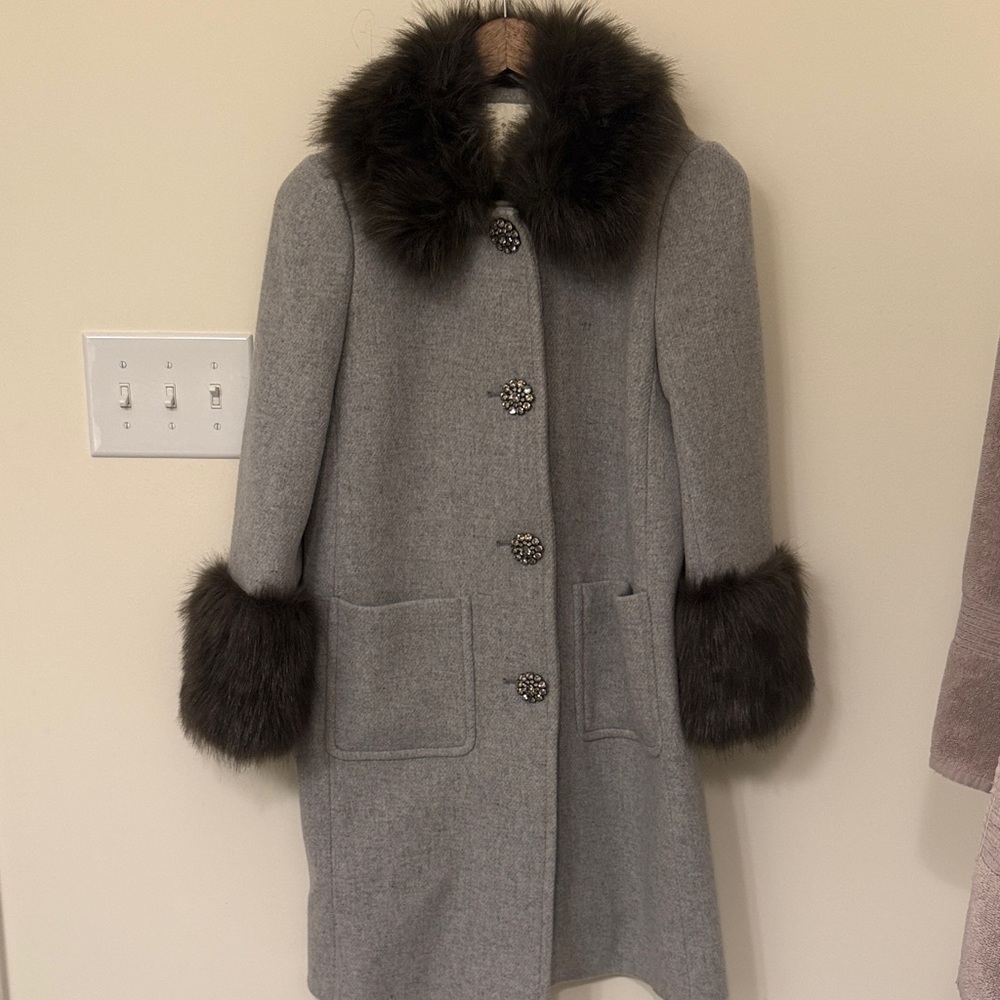 Kate Spade jewel button coat